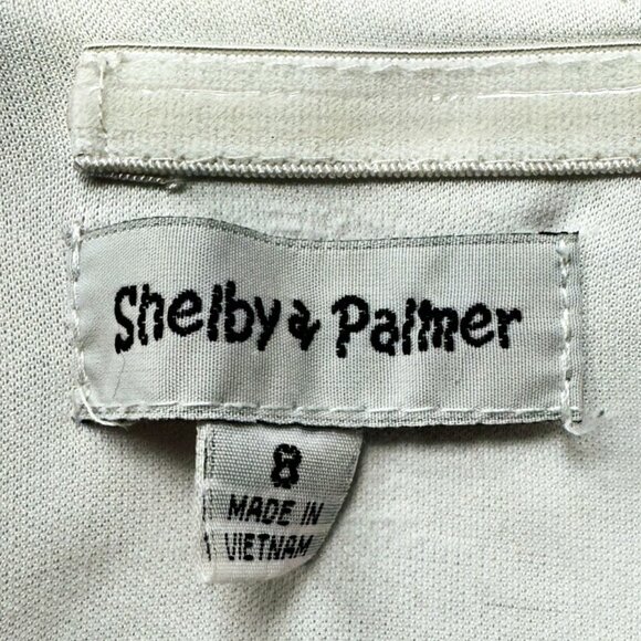 Shelby Palmer Cold Shoulder Jumpsuit Romper Flowy Pants Built In Shorts White SM - Picture 5 of 10